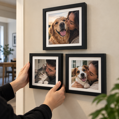 Yapıskanlı 3 lü fotoğraf çerçevesi